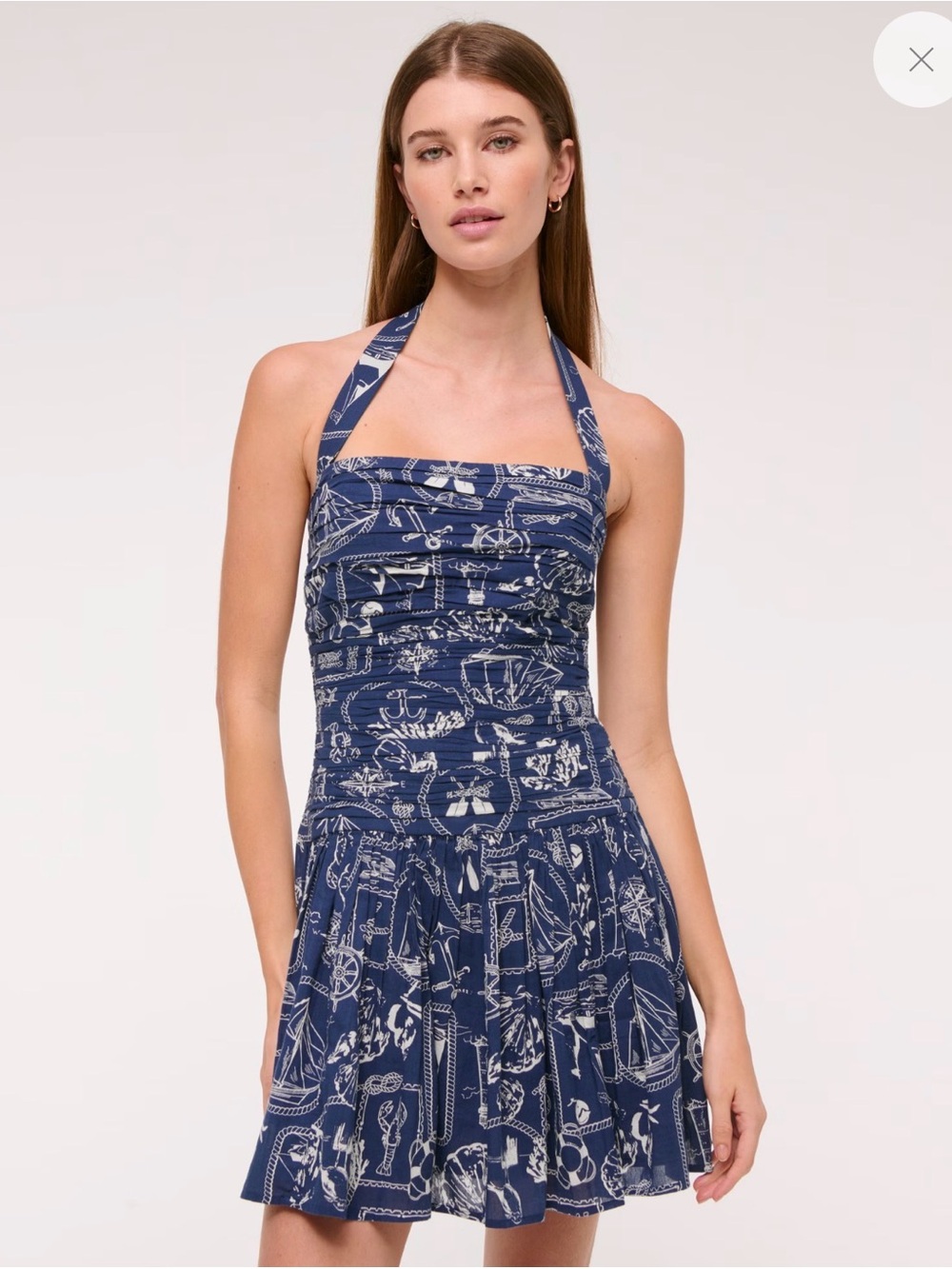 The A&F Emerson Drop-Waist Halter Mini Dress